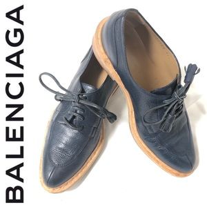 Balenciaga Paris Oxford Loafers Tie Tassel Leather